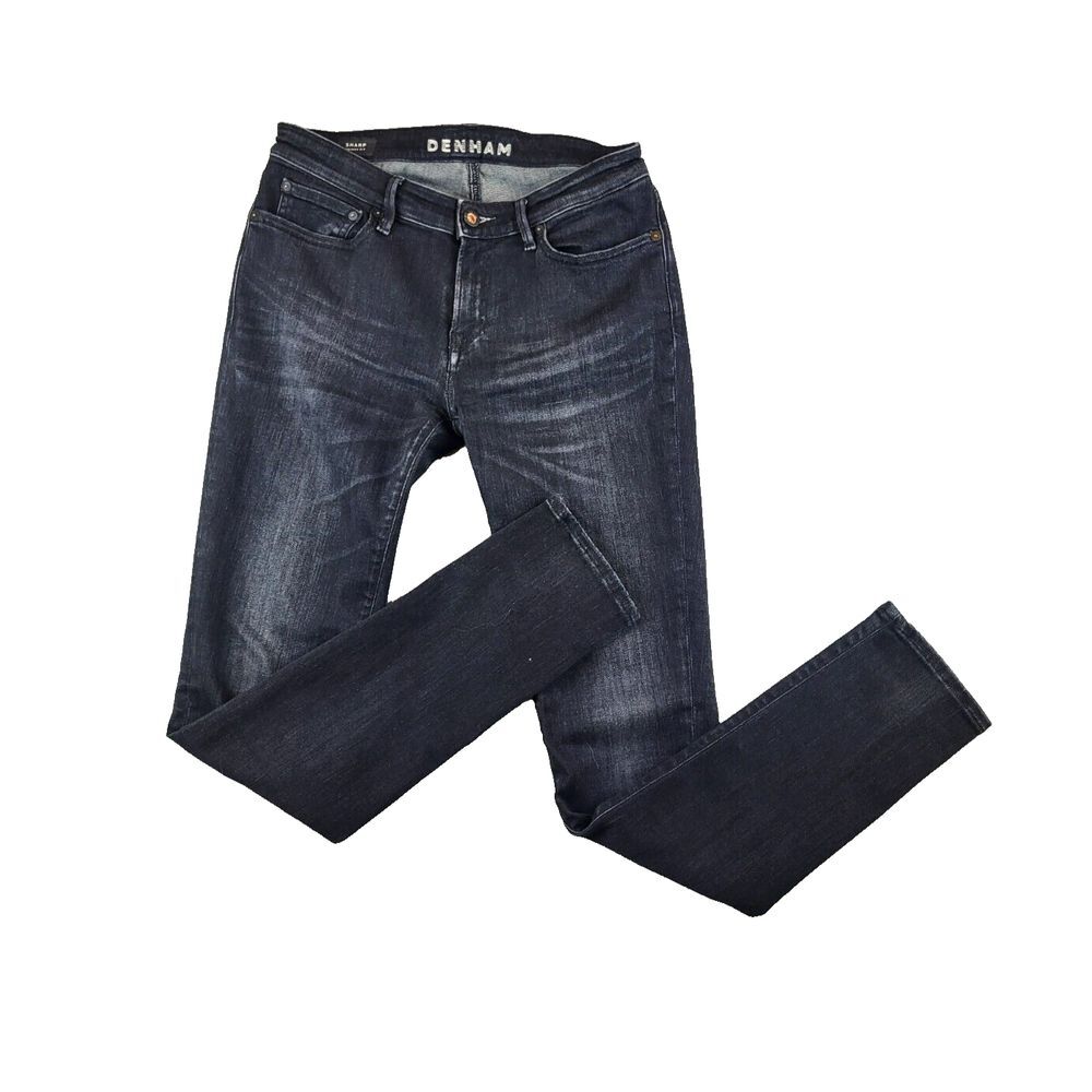DENHAM SHARP  SKINNY FIT‎ Super Stretchy Women's Dark Wash Denim Jeans 29" x 30"